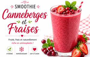 Smoothie canneberges et fraises