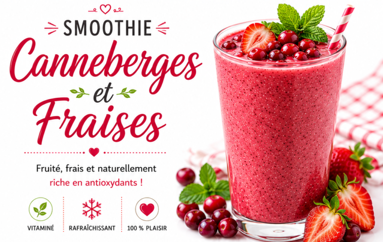 Smoothie canneberges et fraises