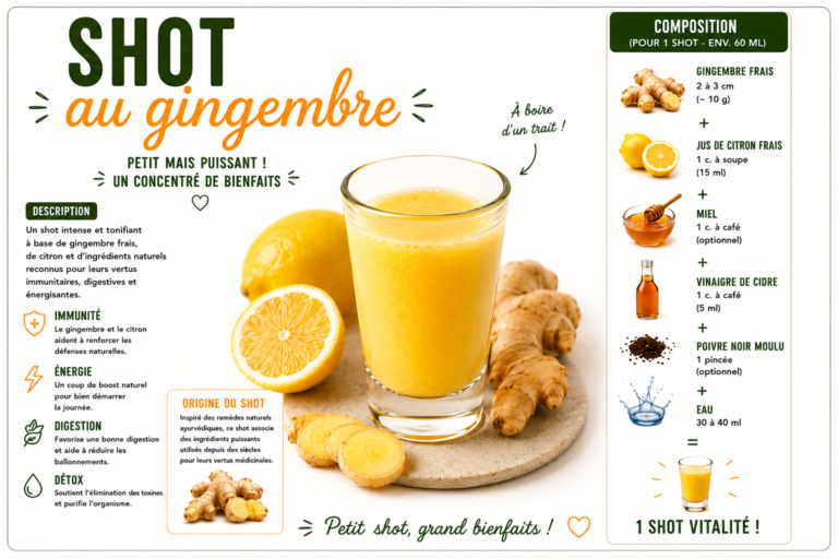 shot &eacute;nergisant au gingembre